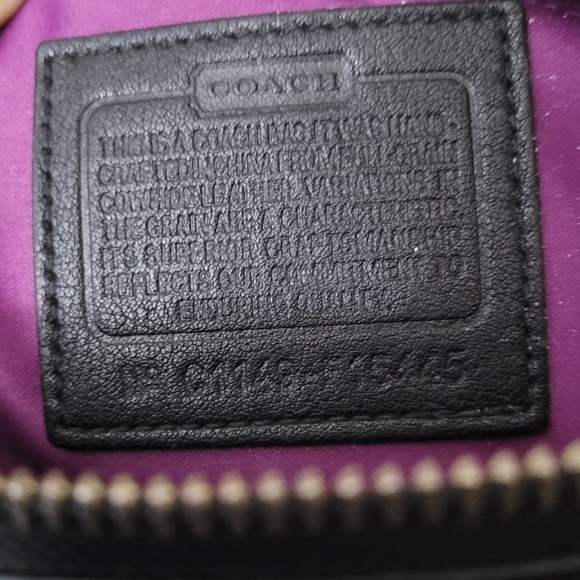 Coach Ashley Leather Black 2 way Bag Satchel nwot - Picture 4 of 13